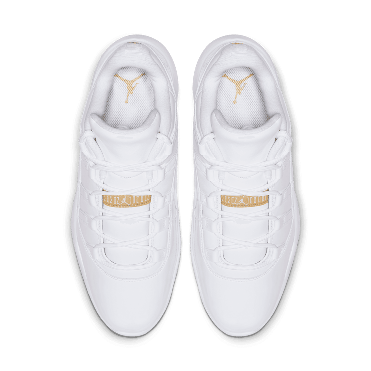 Jordan 11 low golf white metallic gold sales