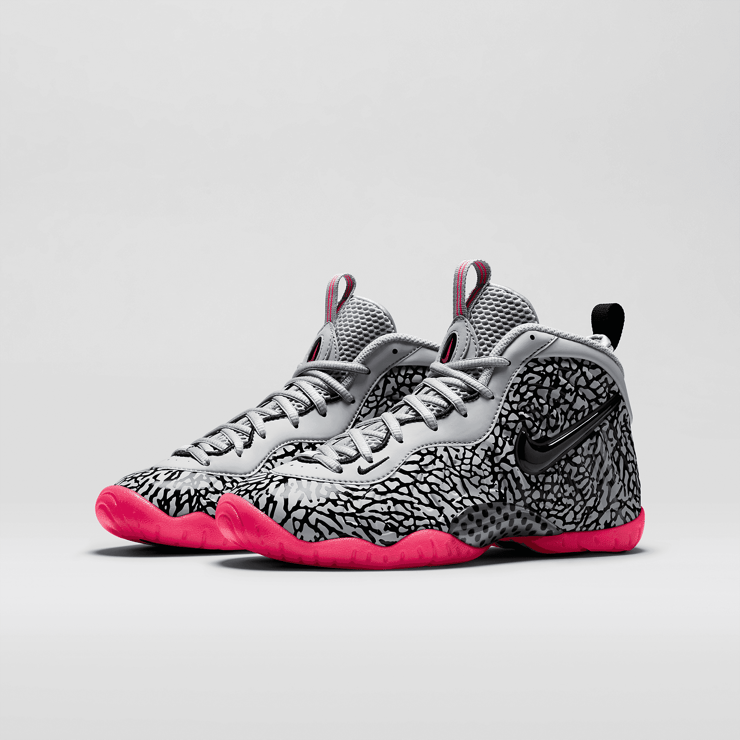 Nike Air Foamposite Pro Elephant Print (GS) Angle 2