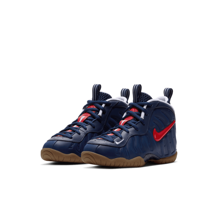 Nike Air Foamposite Pro Blue Void University Red (PS) Angle 2