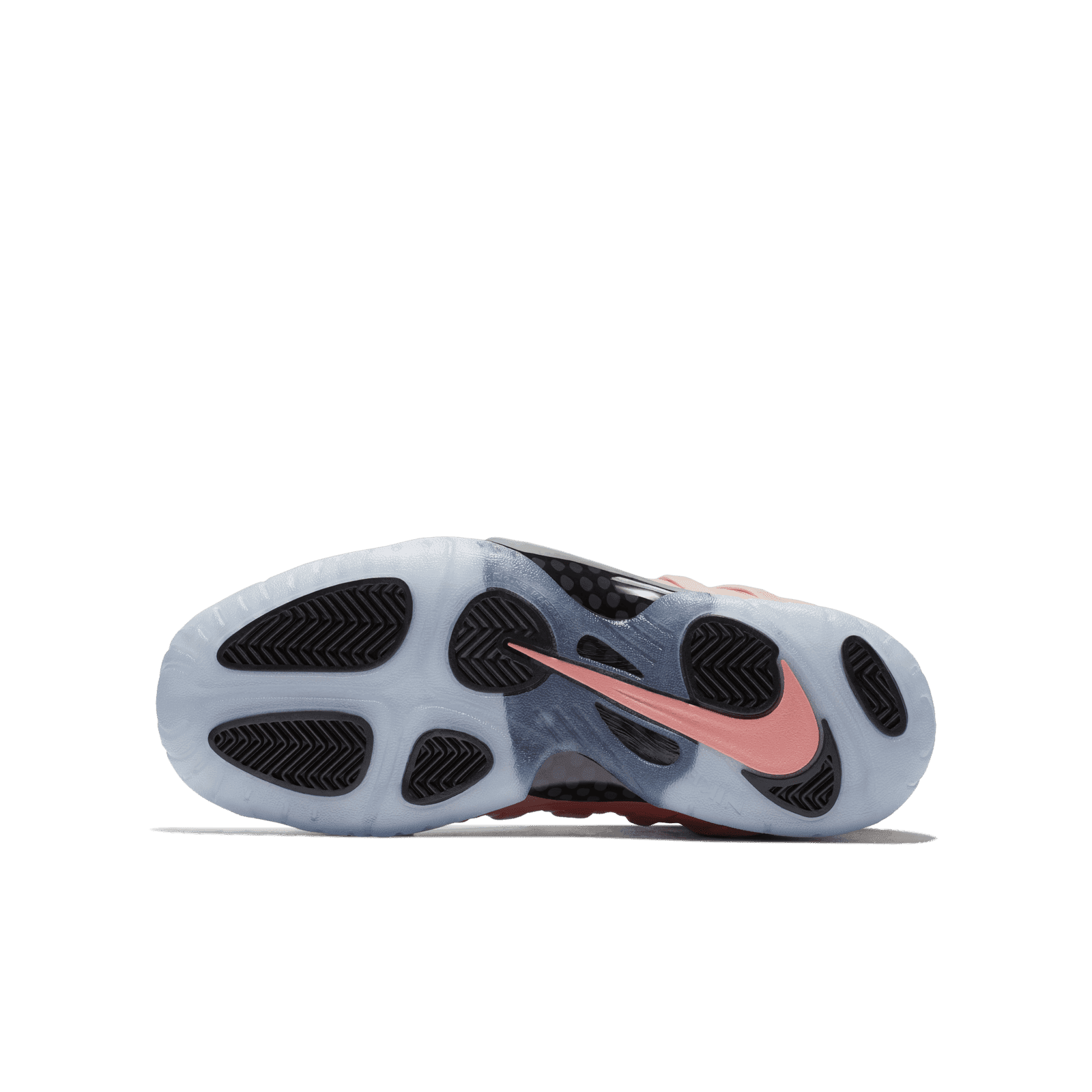 white foamposites with red rose