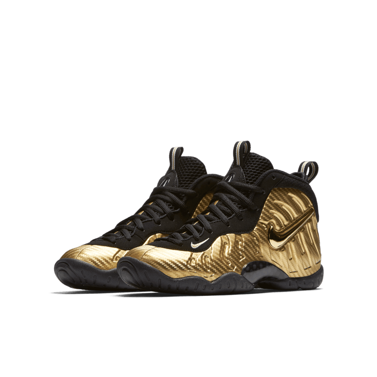 Nike Air Foamposite Pro Metallic Gold (GS) Angle 2