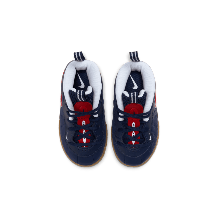Nike Air Foamposite Pro Blue Void University Red (TD) Angle 1