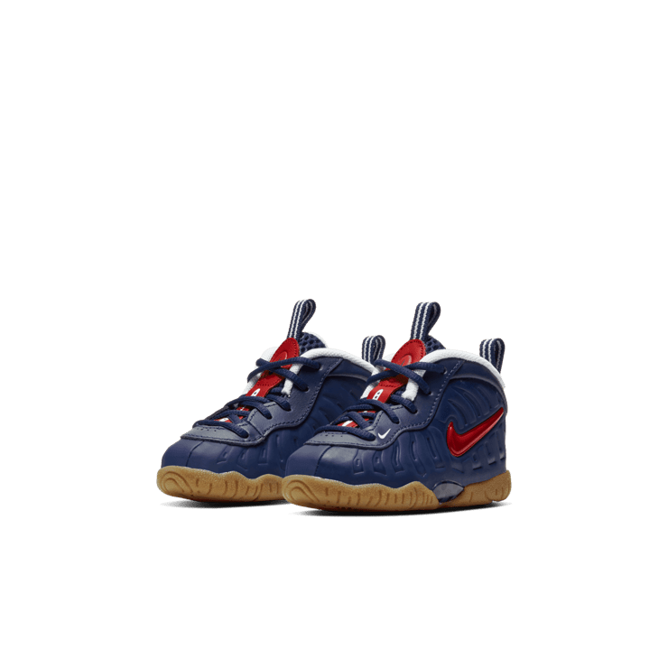 Nike Air Foamposite Pro Blue Void University Red (TD) Angle 2