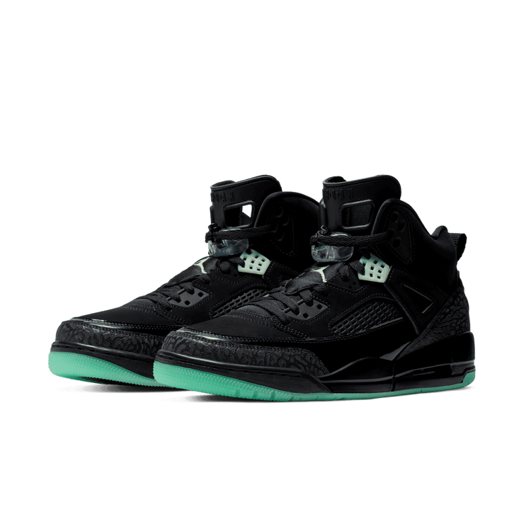 Air Jordan Spizike Black Green Glow Angle 2