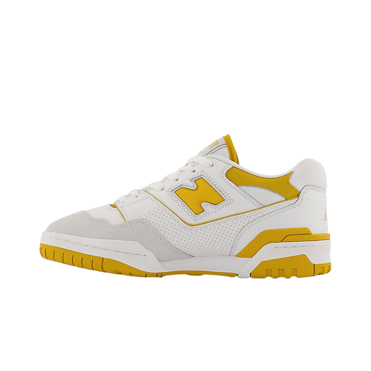 New Balance 550 Sea Salt Varsity Gold Angle 0