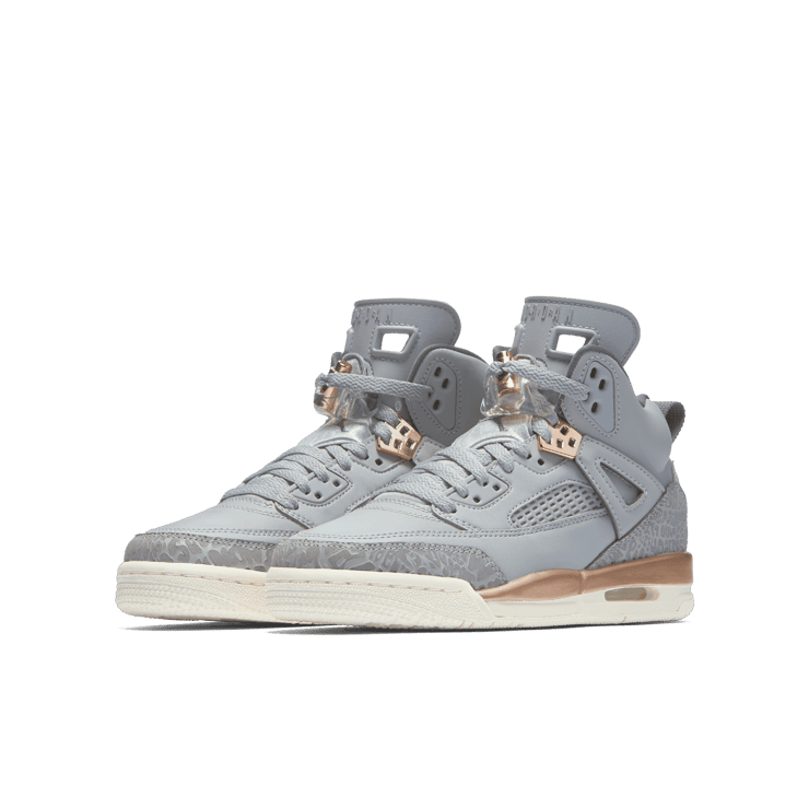 Air Jordan Spizike Wolf Grey Metallic Red Bronze (GS) Angle 2
