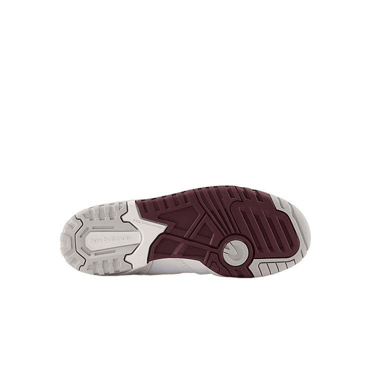 New Balance 550 White Burgundy Navy (GS) Angle 3