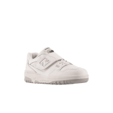New Balance 550 Bungee Lace Top Strap White Grey Angle 2