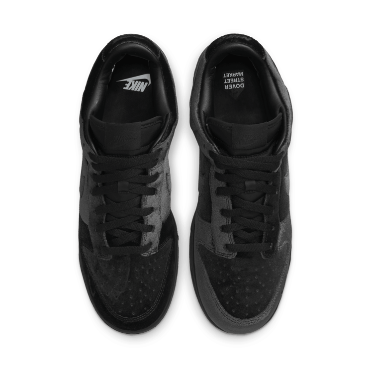 Nike Dunk Low Velvet Dover Street Market Black Angle 5