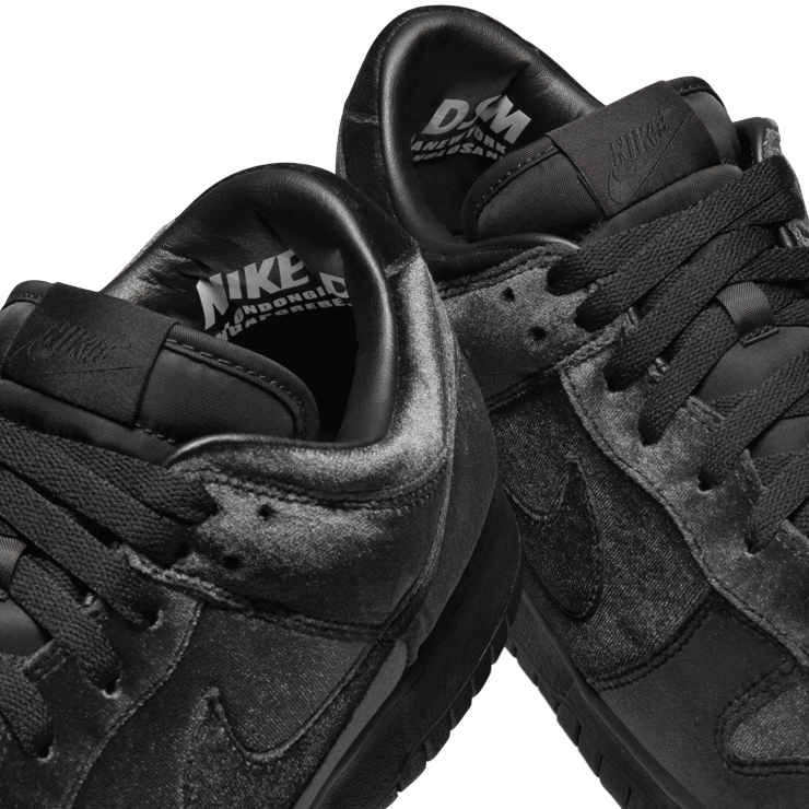 Nike Dunk Low Velvet Dover Street Market Black Angle 9