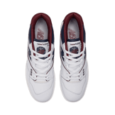New Balance 550 White Navy NB Burgundy Angle 1