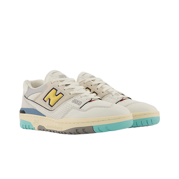 New Balance 550 Sea Salt Yellow Angle 2