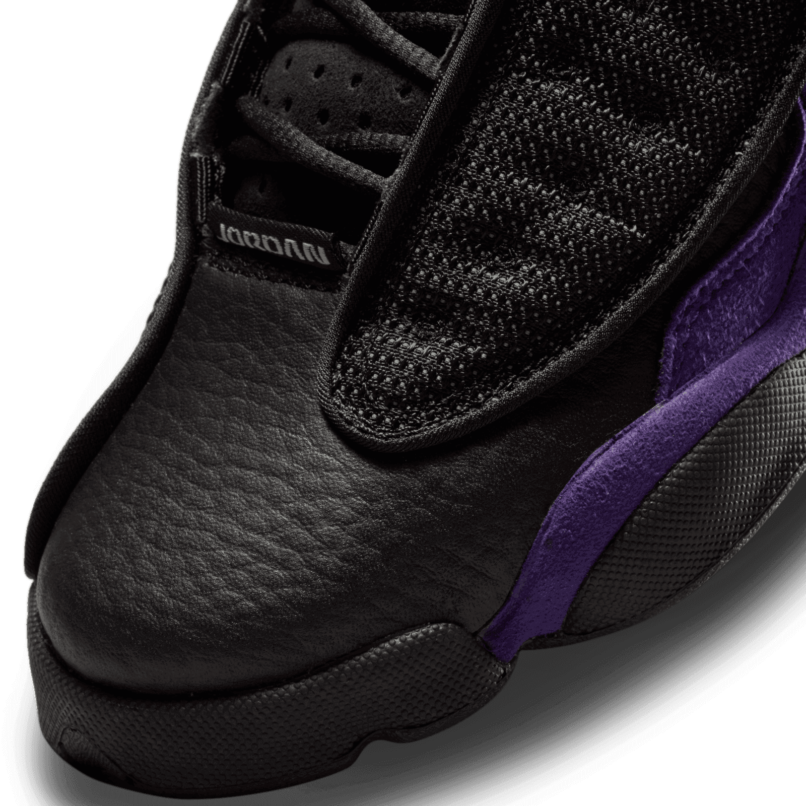 black and purple jordans 13