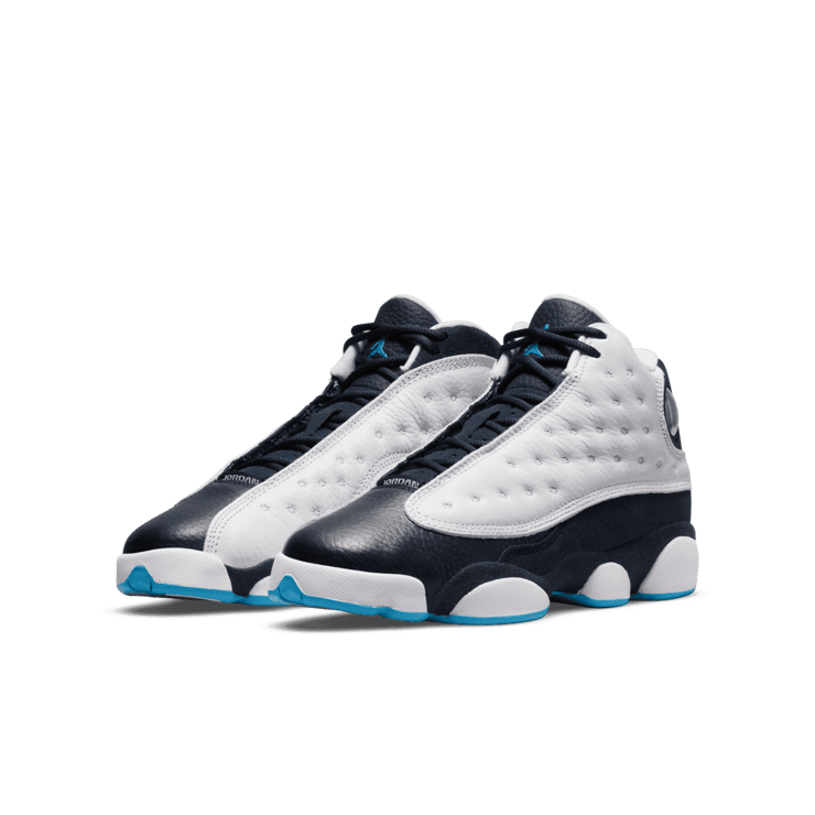 Air Jordan 13 Retro White Obsidian Powder Blue (GS) Angle 2