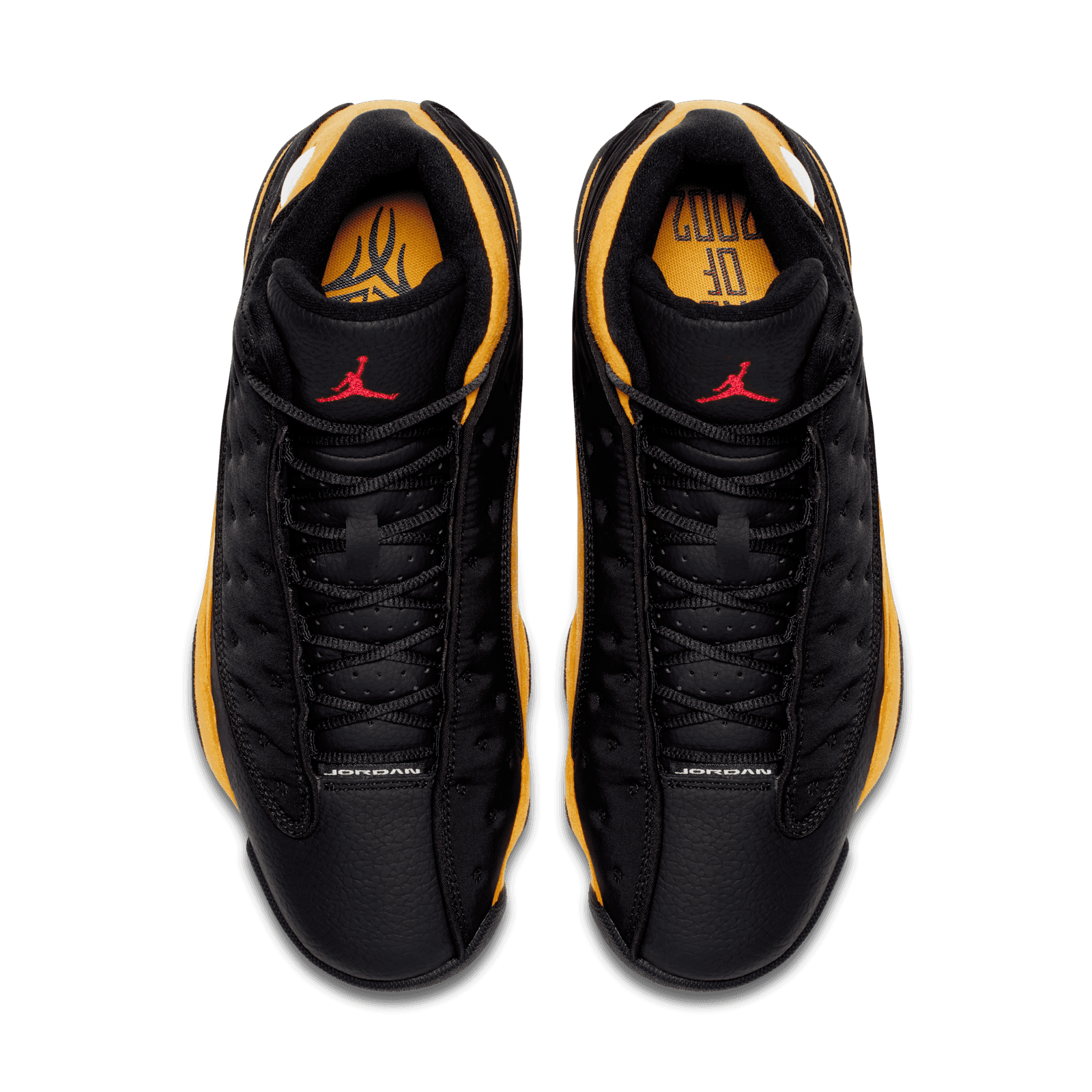 black and yellow jordans 13