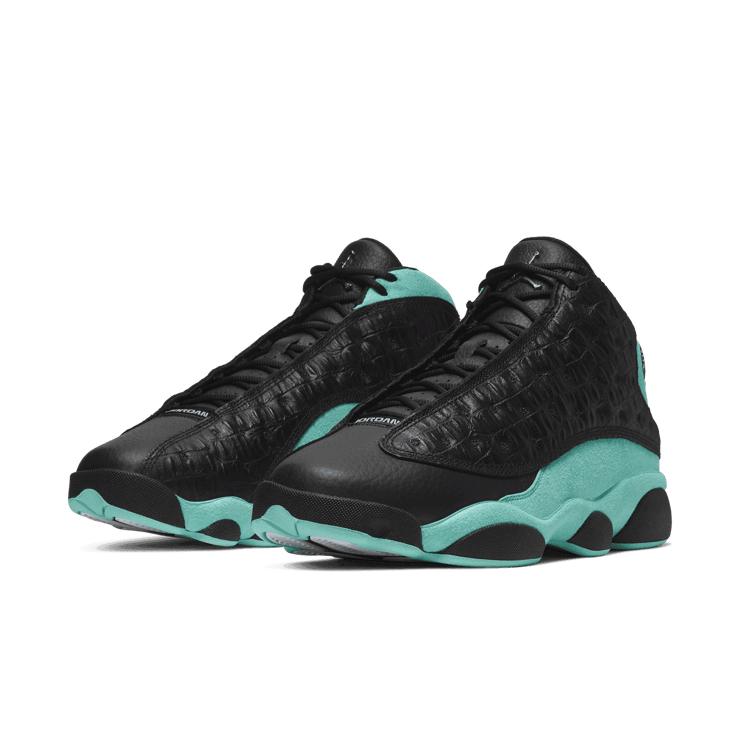 Air Jordan 13 Retro Black Island Green Angle 2