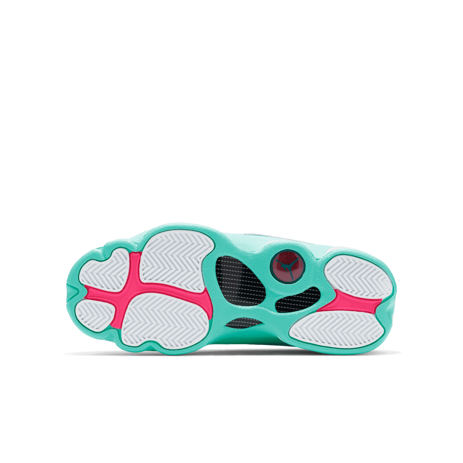 jordan 13 white soar green pink shirt