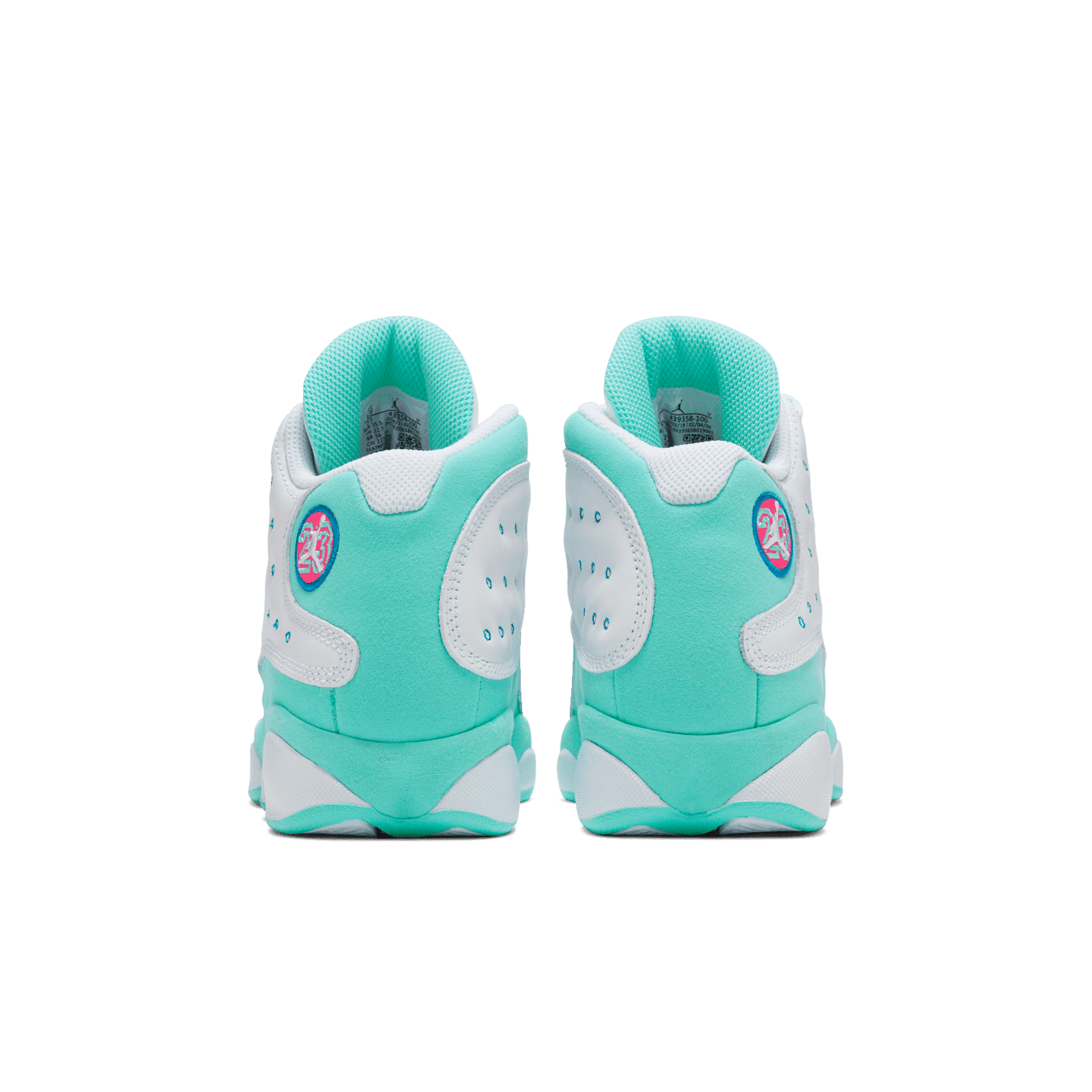 jordan 13 white soar green pink shirt