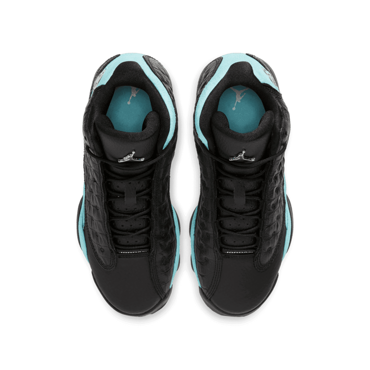 Jordan 13 Retro Black Island Green (GS) Angle 1
