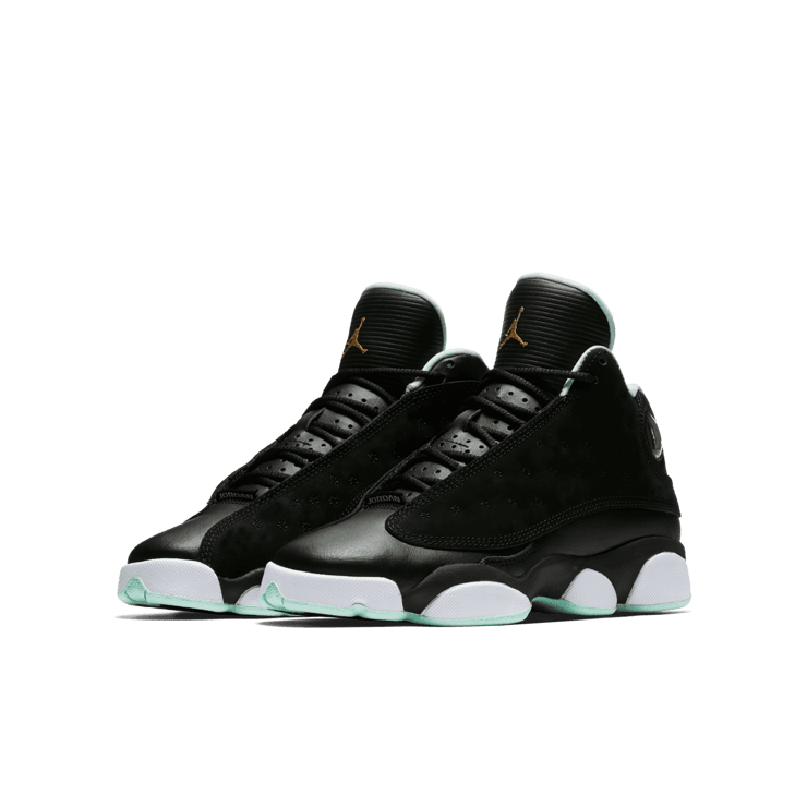 Air Jordan 13 Retro Black Mint Foam (GS) Angle 2