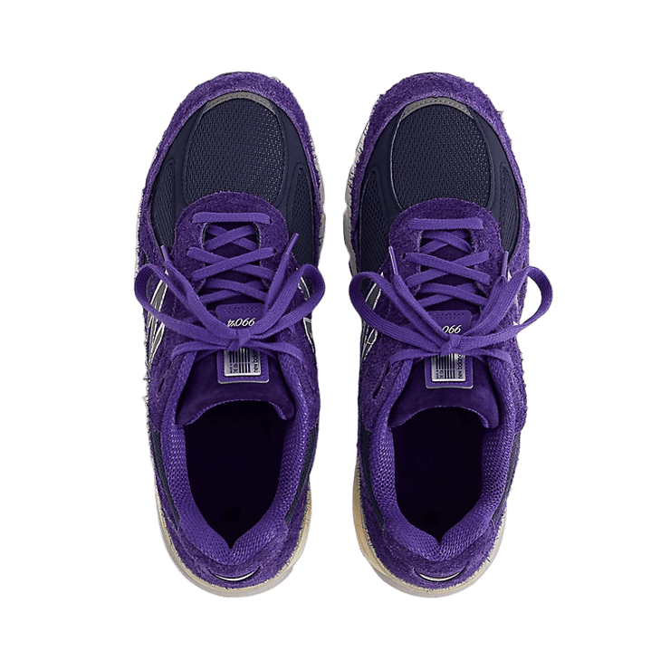 New Balance 990v4 Made In USA By Teddy Santis Purple Suede Angle 0