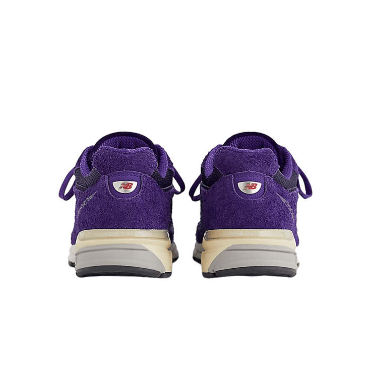 New Balance 990v4 Made In USA By Teddy Santis Purple Suede Angle 1