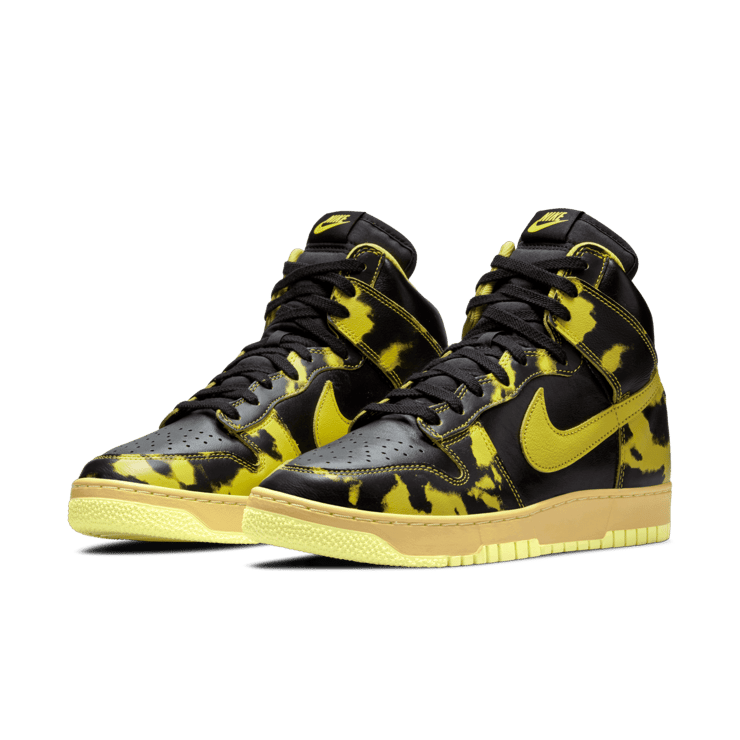 Nike Dunk High 1985 Acid Wash Yellow Angle 2