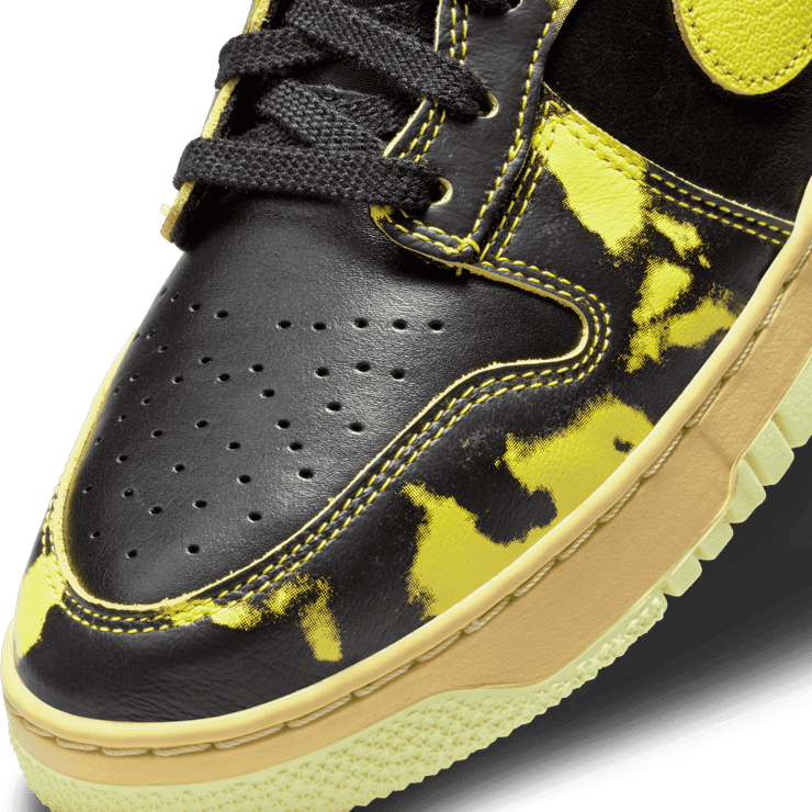 Nike Dunk High 1985 Acid Wash Yellow Angle 4