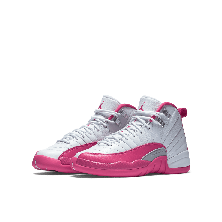 Air Jordan 12 Retro Dynamic Pink (GS) Angle 2