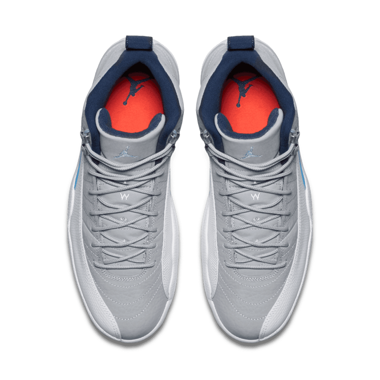 Dark Grey Grey Blue And White 12s Men's Jordan 12 Retro