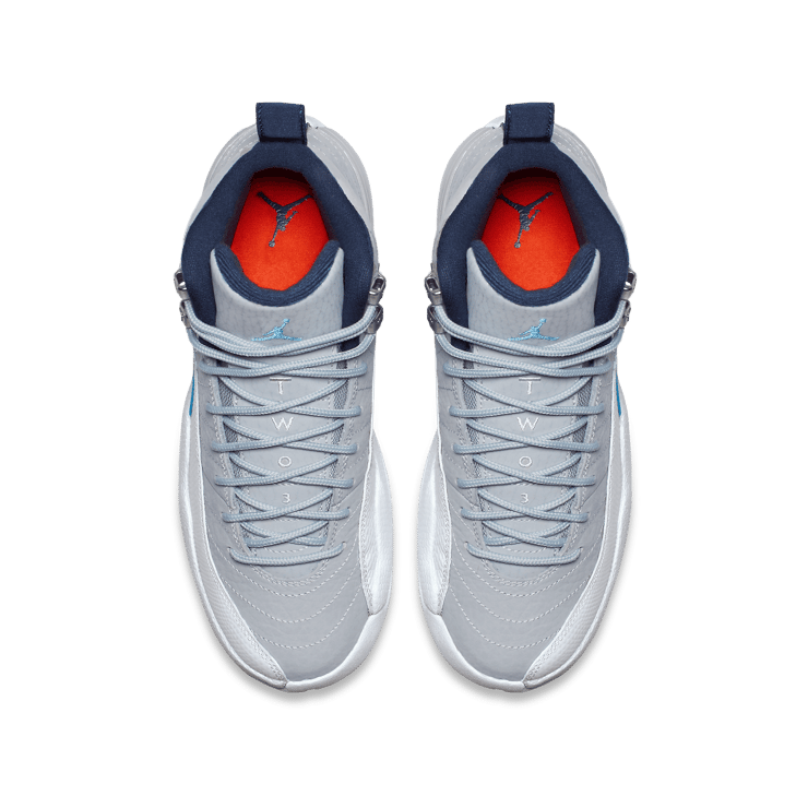 Air Jordan 12 Retro Grey University Blue (GS) Angle 1