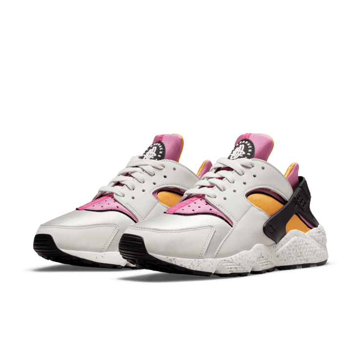 Nike Air Huarache University Gold Pink Angle 2