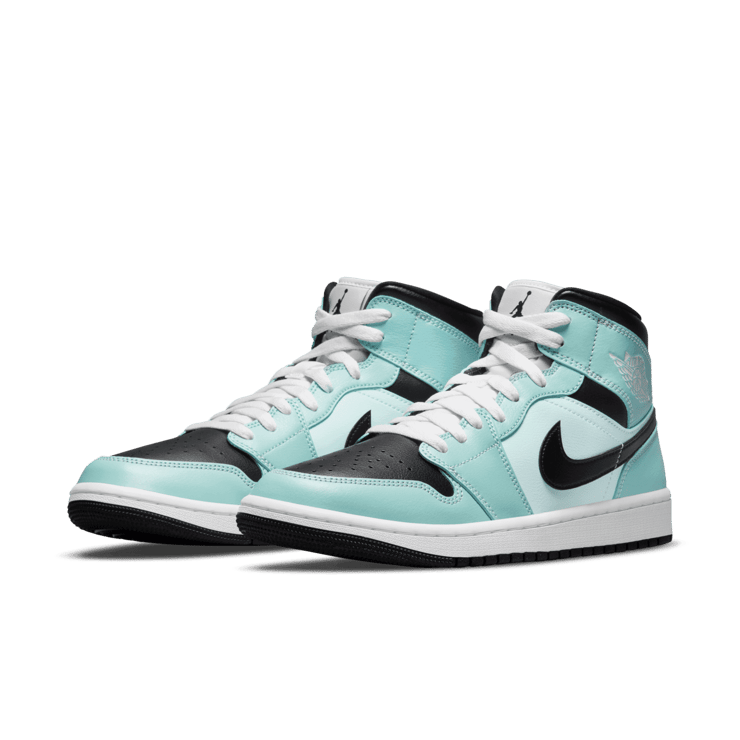 Jordan 1 Mid Aqua Blue Tint (W) Angle 2