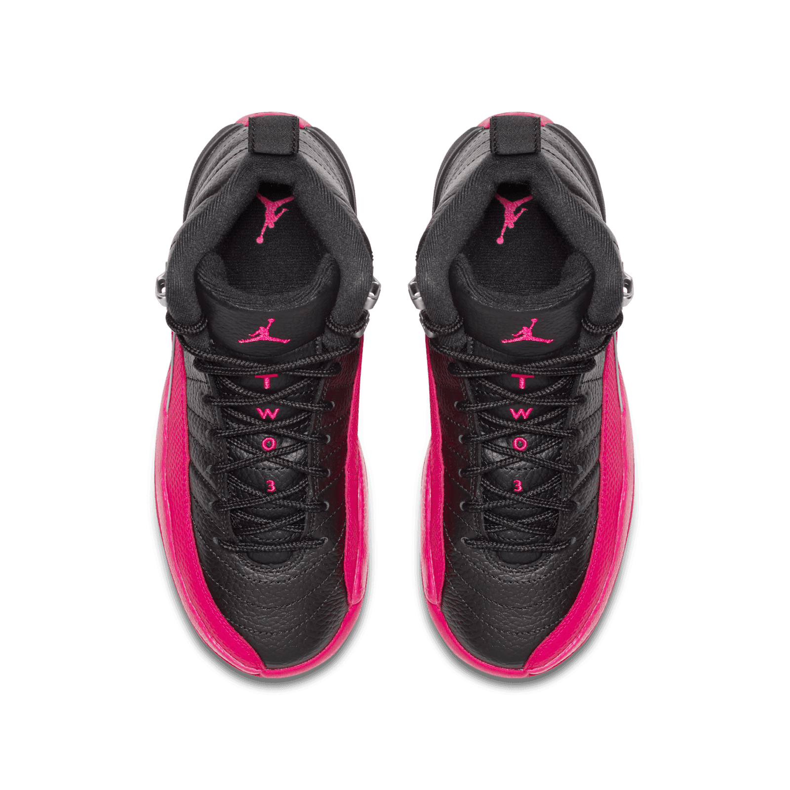 black and pink 12s