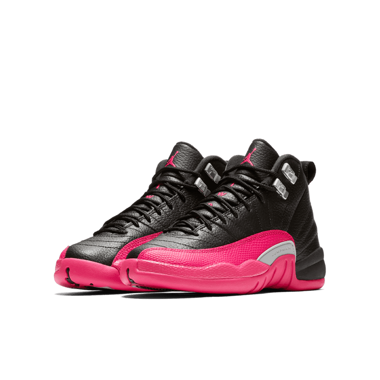 Air Jordan 12 Retro Black Deadly Pink (GS) Angle 2