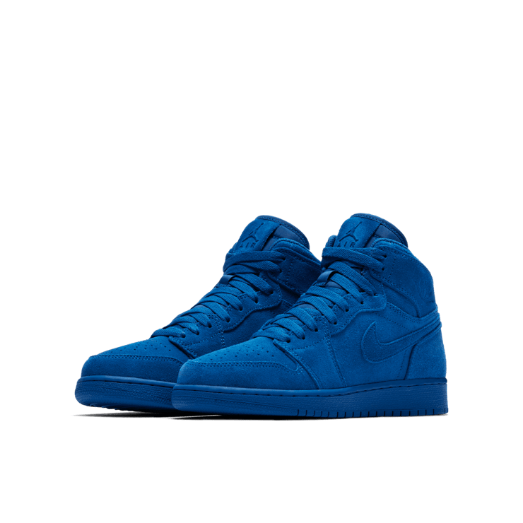 Air Jordan 1 Retro Blue Suede (GS) Angle 2