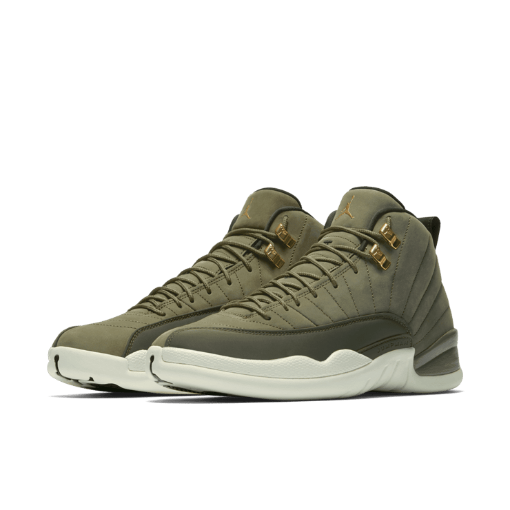 Basketball Shoes Jordan Retro 12 Olive Canvas Air Jordan 12 Retro