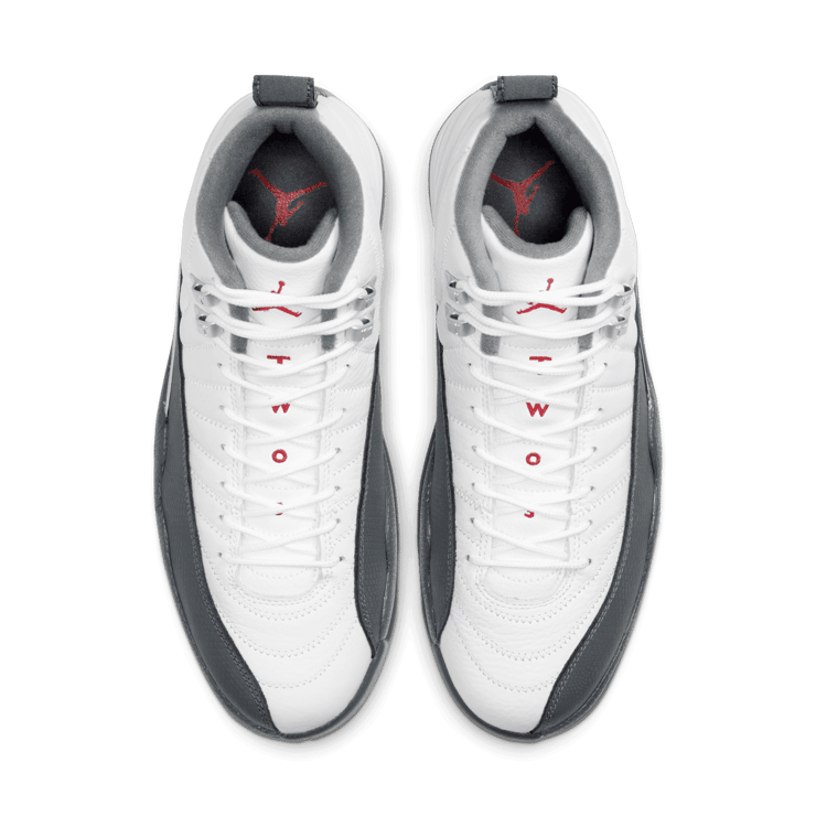 Air Jordan 12 Retro White Dark Grey Angle 1