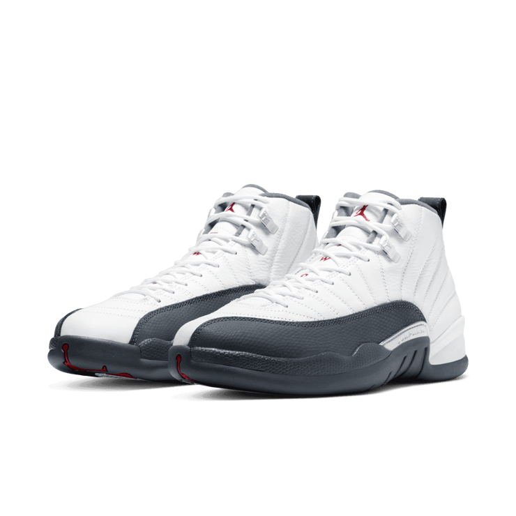 Air Jordan 12 Retro White Dark Grey Angle 2