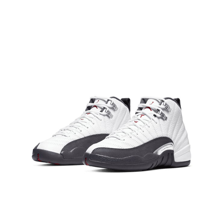 Air Jordan 12 Retro White Dark Grey (GS) Angle 2