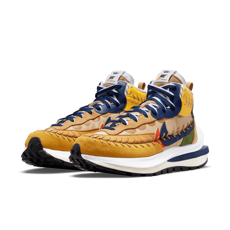 Nike Vaporwaffle sacai Jean Paul Gaultier Sesame Blue Angle 2