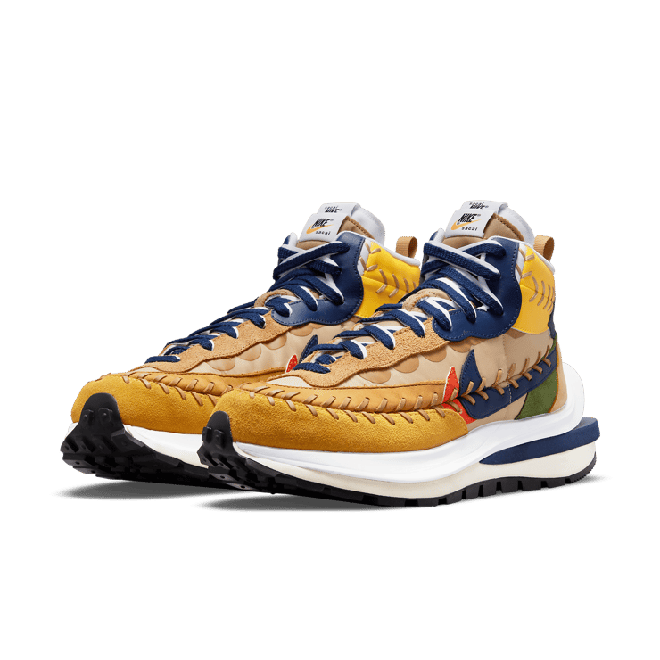 Nike Vaporwaffle sacai Jean Paul Gaultier Sesame Blue Angle 2