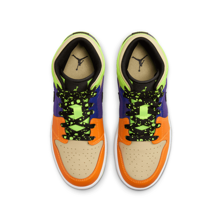 Air Jordan 1 Mid Volt Vivid Orange (GS) Angle 1