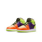Air Jordan 1 Mid Volt Vivid Orange (GS) Angle 2
