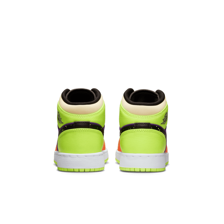 Air Jordan 1 Mid Volt Vivid Orange (GS) Angle 3