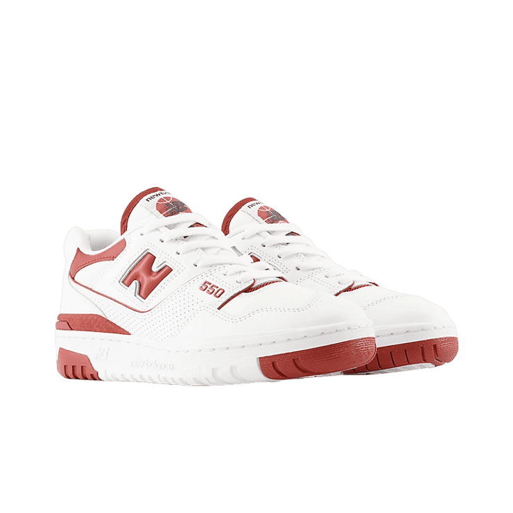 New Balance 550 White Brick Red (W) Angle 2