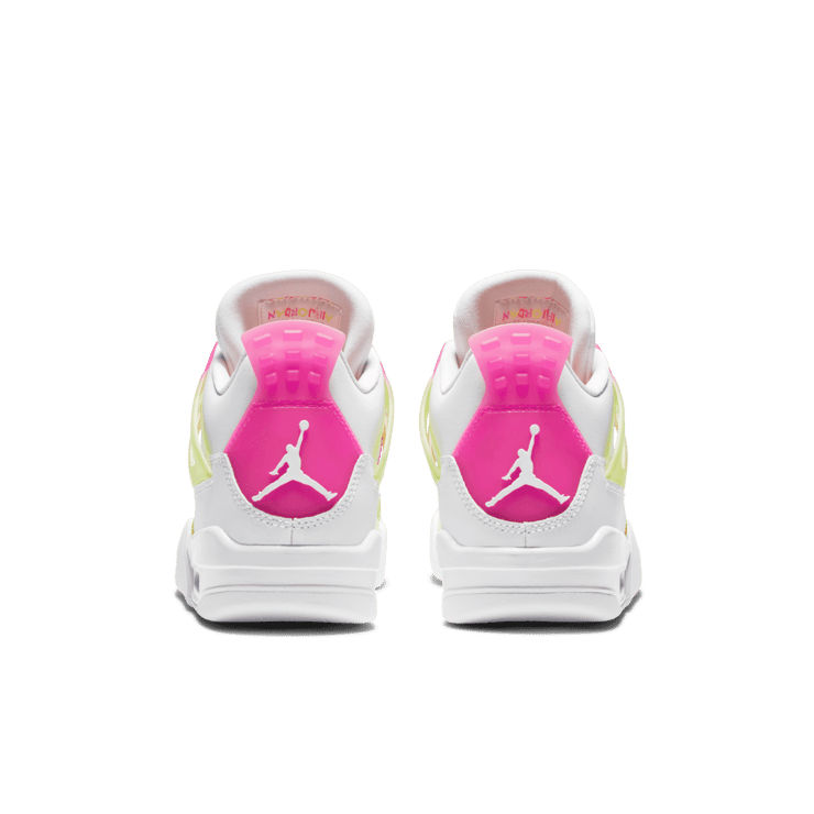 Air Jordan 4 Retro White Lemon Pink (GS) Angle 3