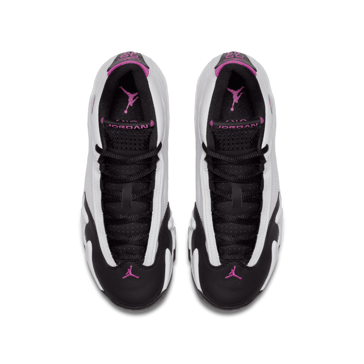 Air Jordan 14 Retro Fuchsia Flash Black Toe (GS) Angle 1