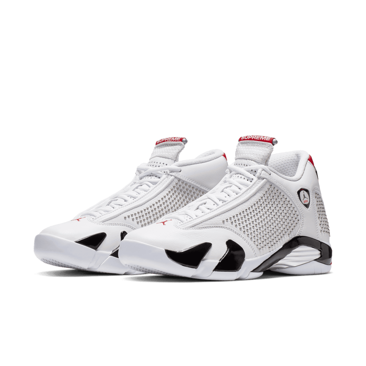 Air Jordan 14 Retro Supreme White Angle 2