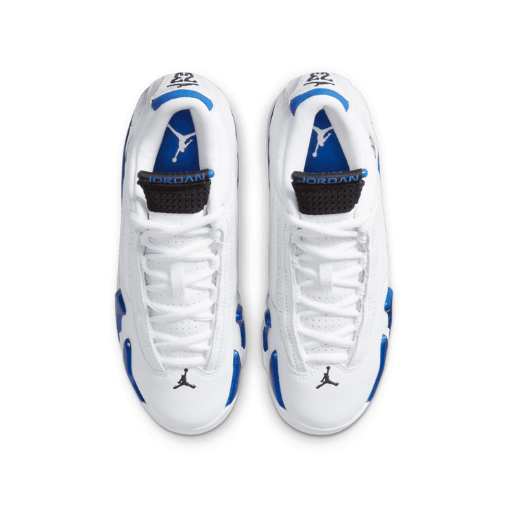 Air Jordan 14 Retro White Hyper Royal (GS) Angle 1